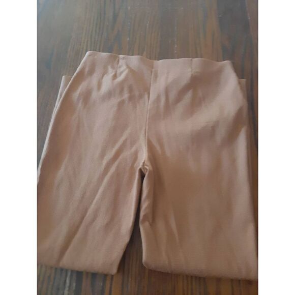 Size 10 Eric Brown Brown Elastic Waist Stretchy Pull On Mid Rise Casual Pants - Picture 3 of 3